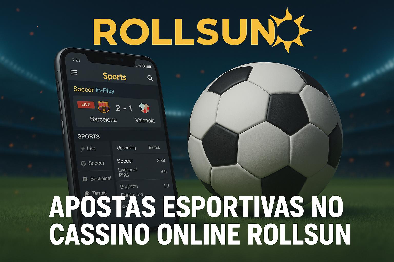 Apostas esportivas no cassino online ROLLSUN  
